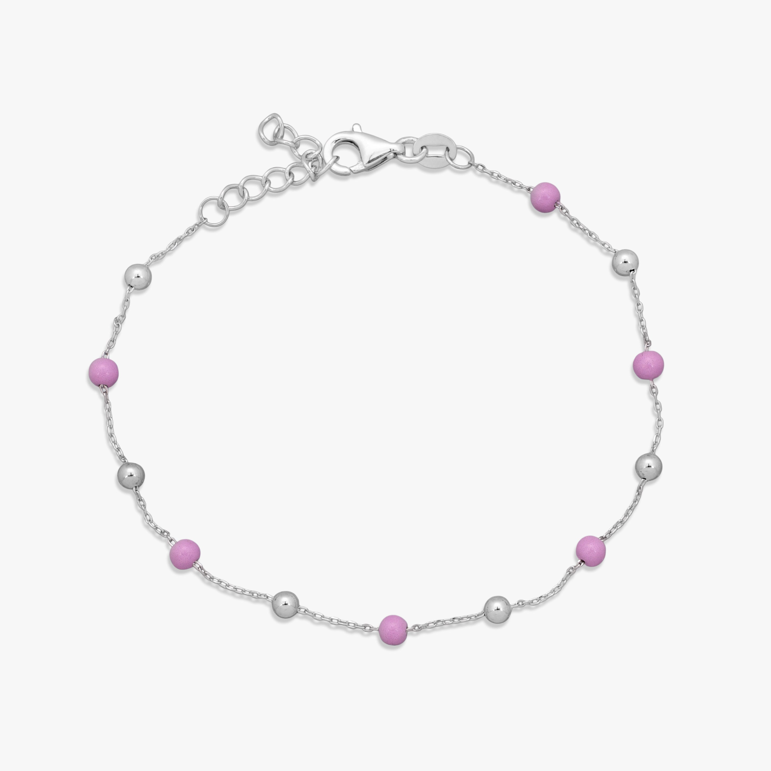 Lavender Bead Chain Bracelet
