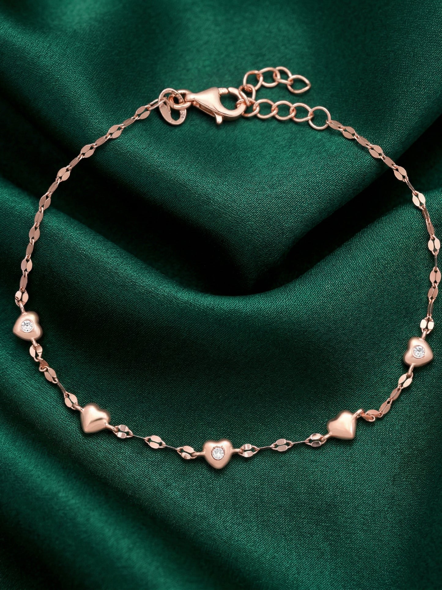 Dainty Heart Link Bracelet