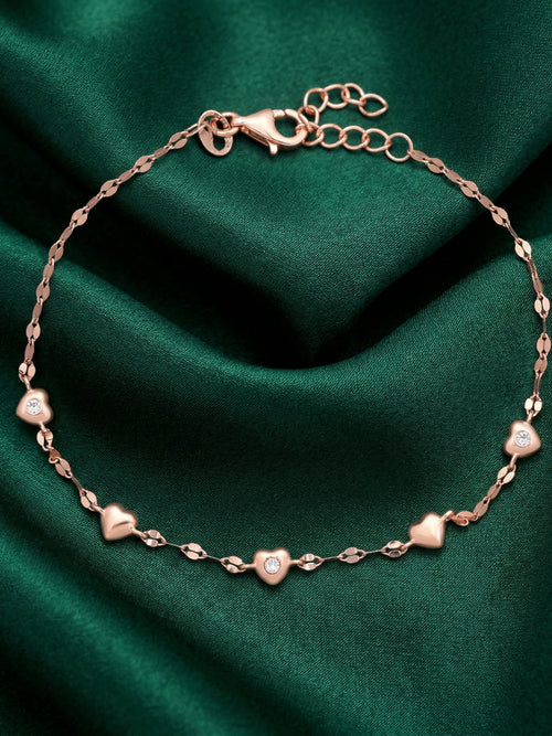 Load image 1 in gallery view. Dainty Heart Link Bracelet