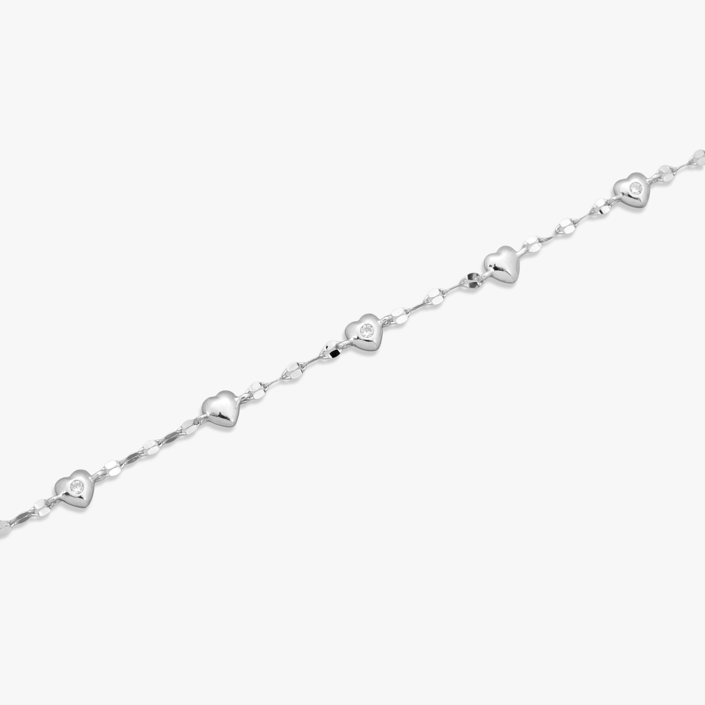 Dainty Heart Link Bracelet