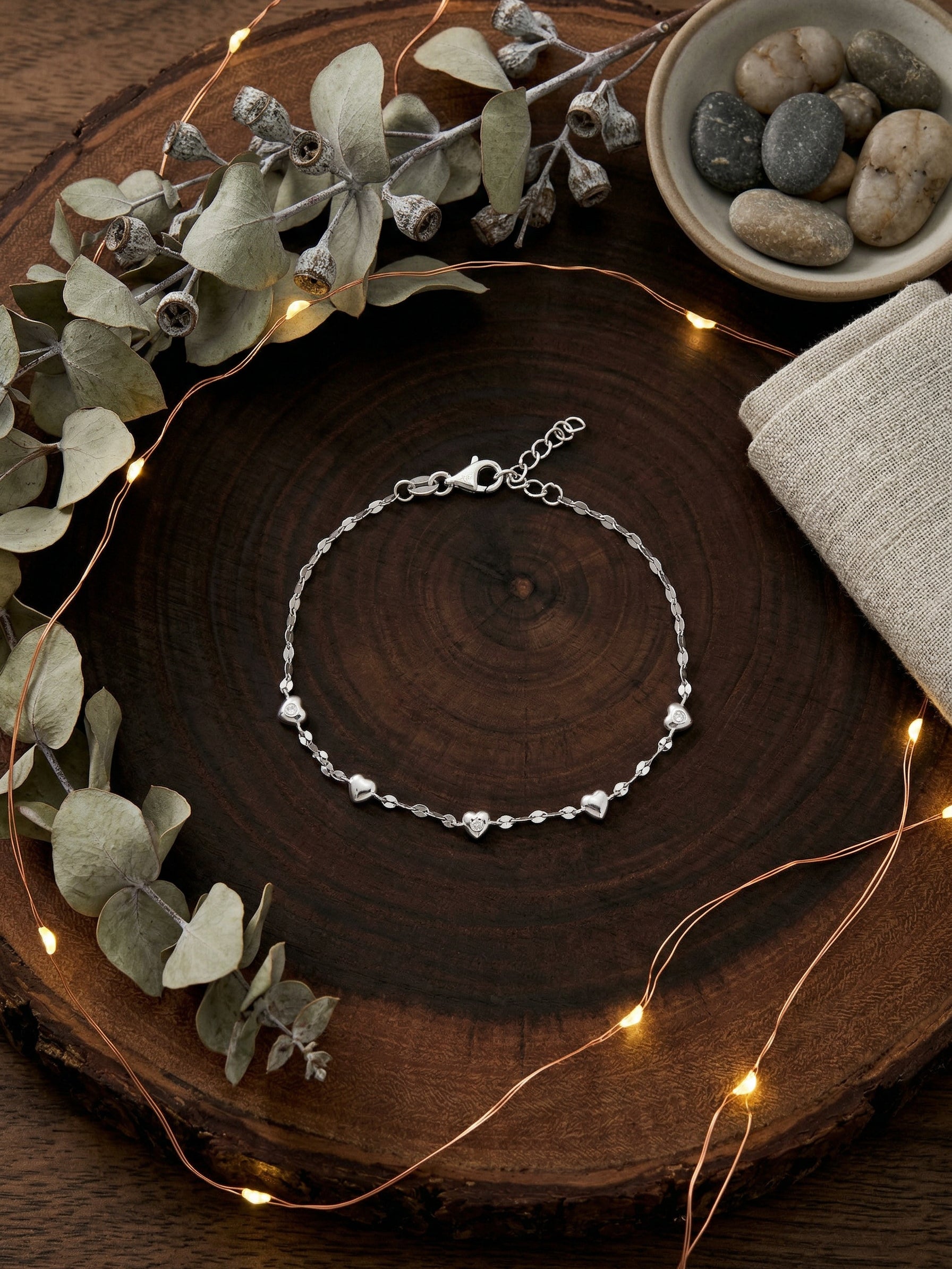 Dainty Heart Link Bracelet