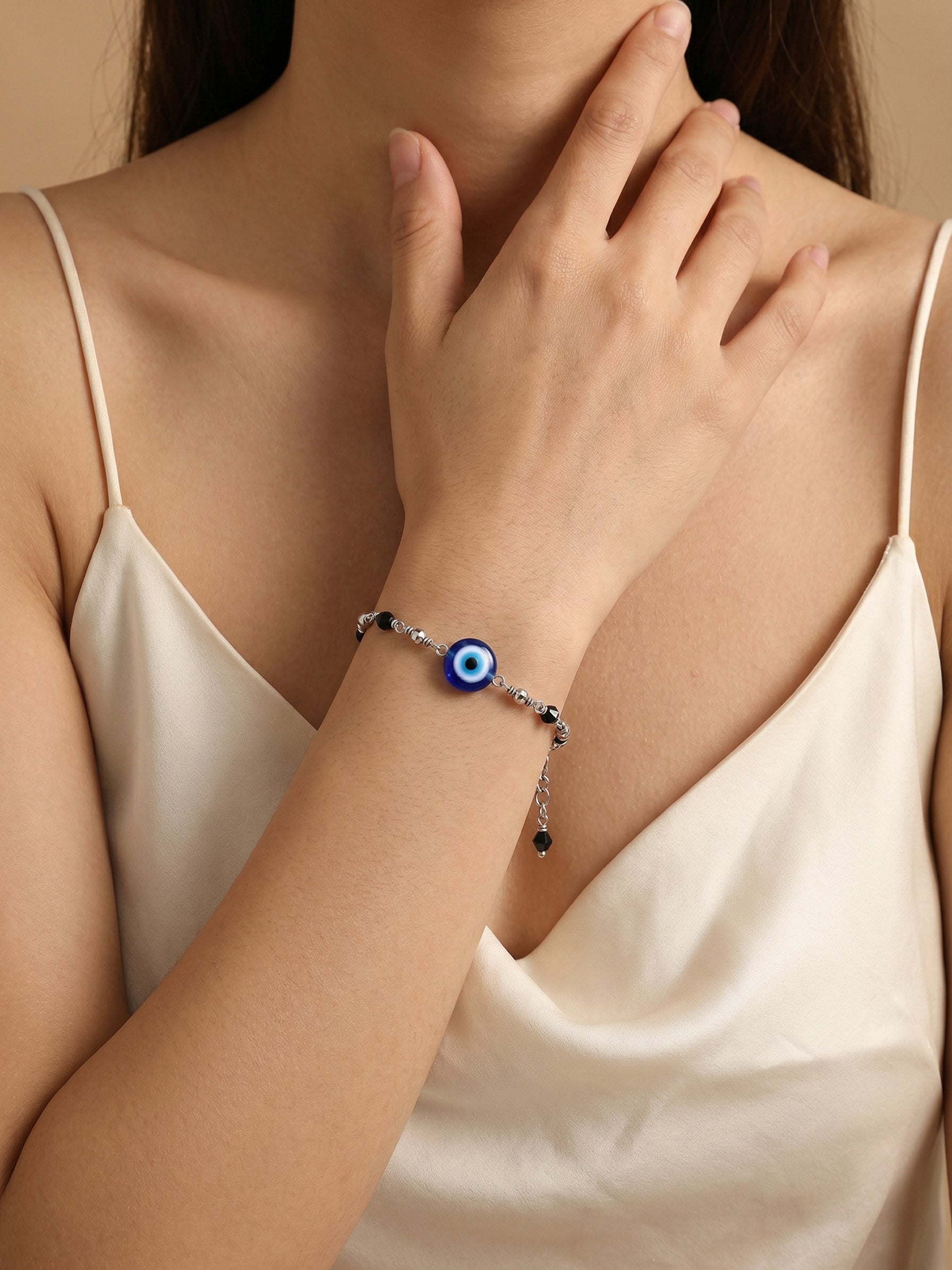 Silver Nazar Eye Bracelet