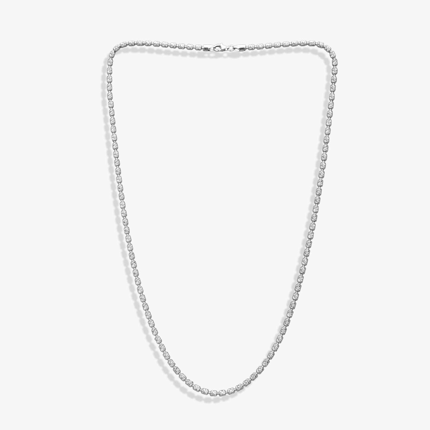 Lustrous Silver Bar Chain