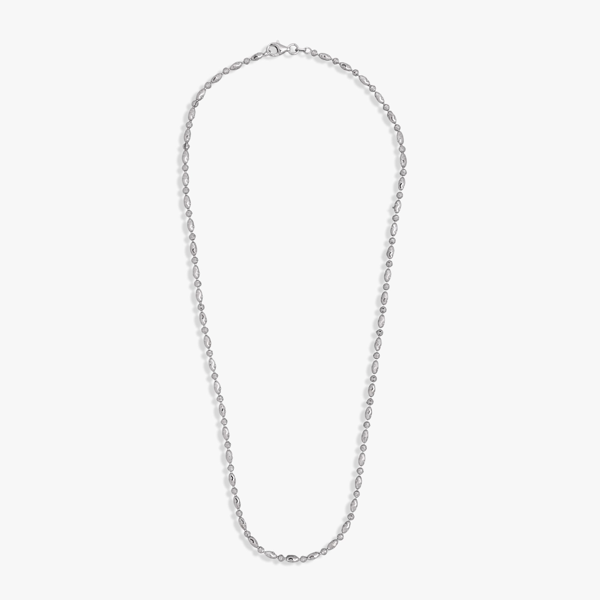 Italian Silver Beaded Chain