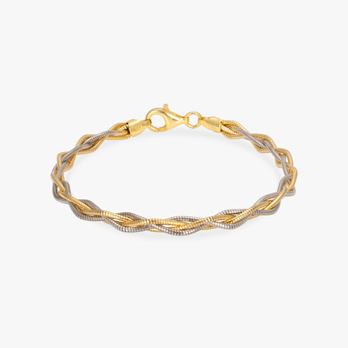 Load image 1 in gallery view. Tricolor Braided Italian Anklet