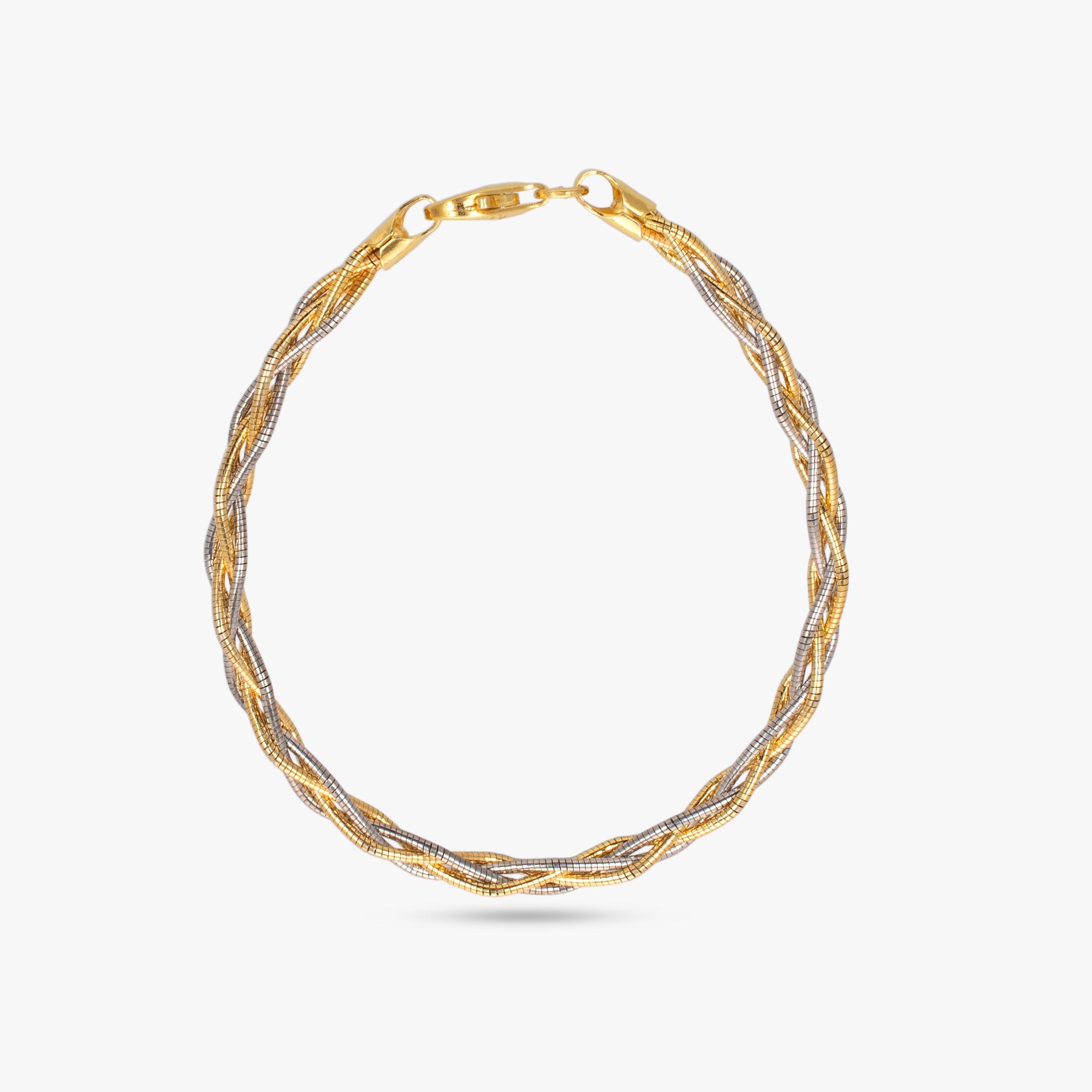 Tricolor Braided Italian Anklet