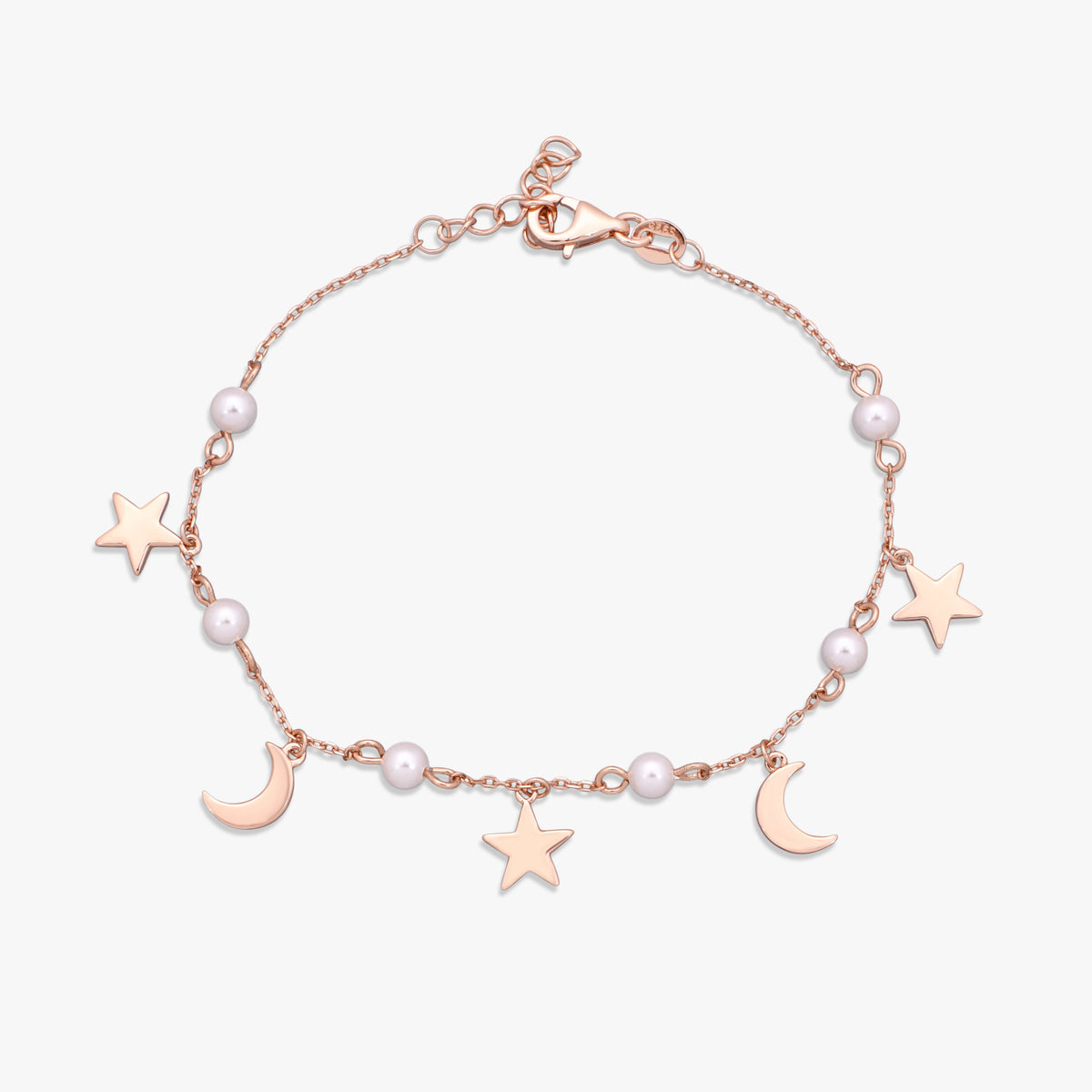 Celestial Pearl Charm Bracelet