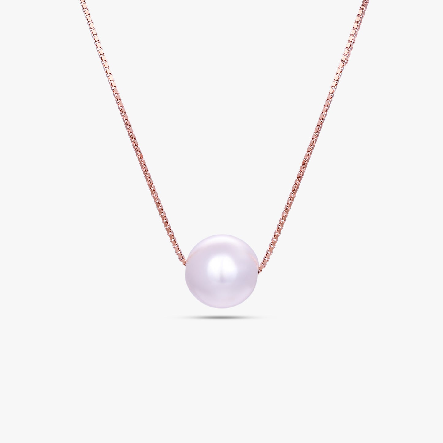 Floating Pearl Solitaire Necklace