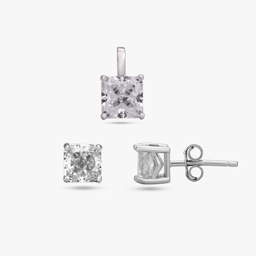 Load image 1 in gallery view. Sterling Square Studs
