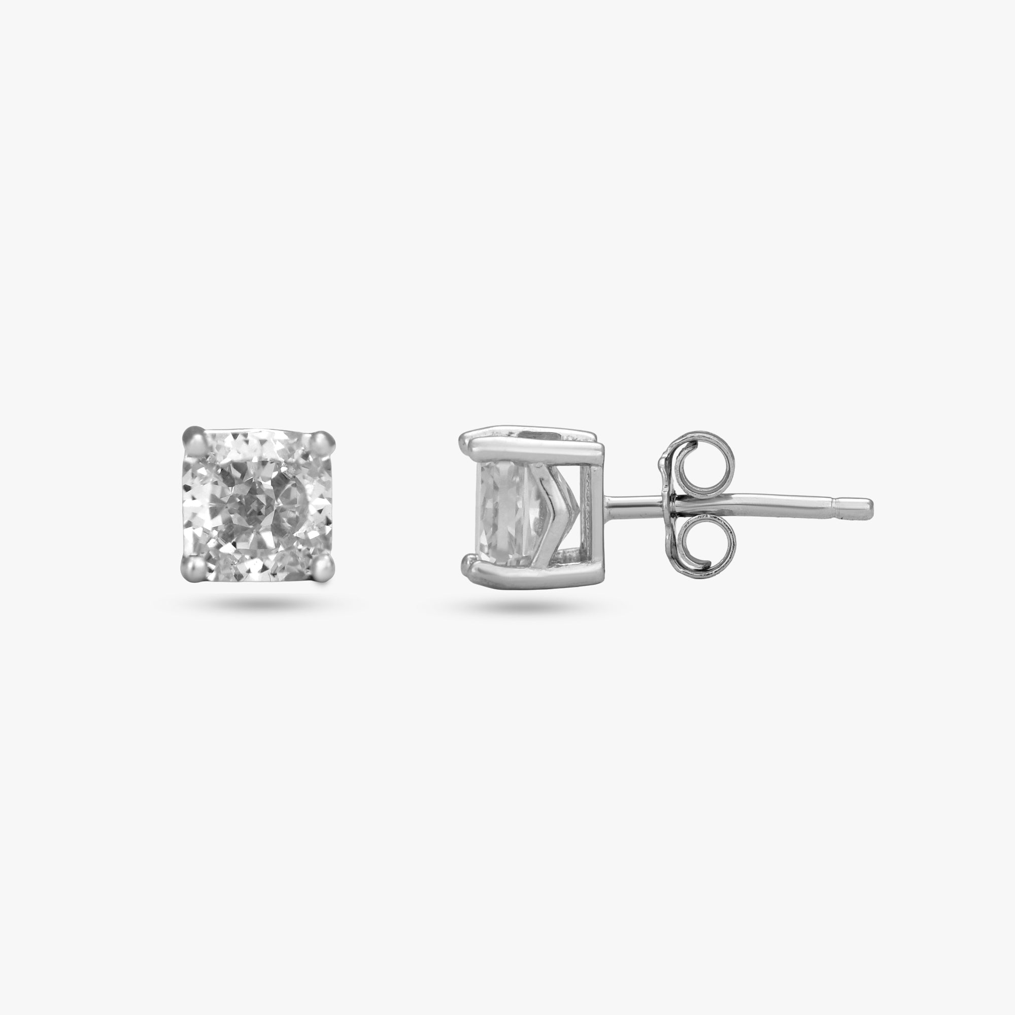 Sterling Square Studs