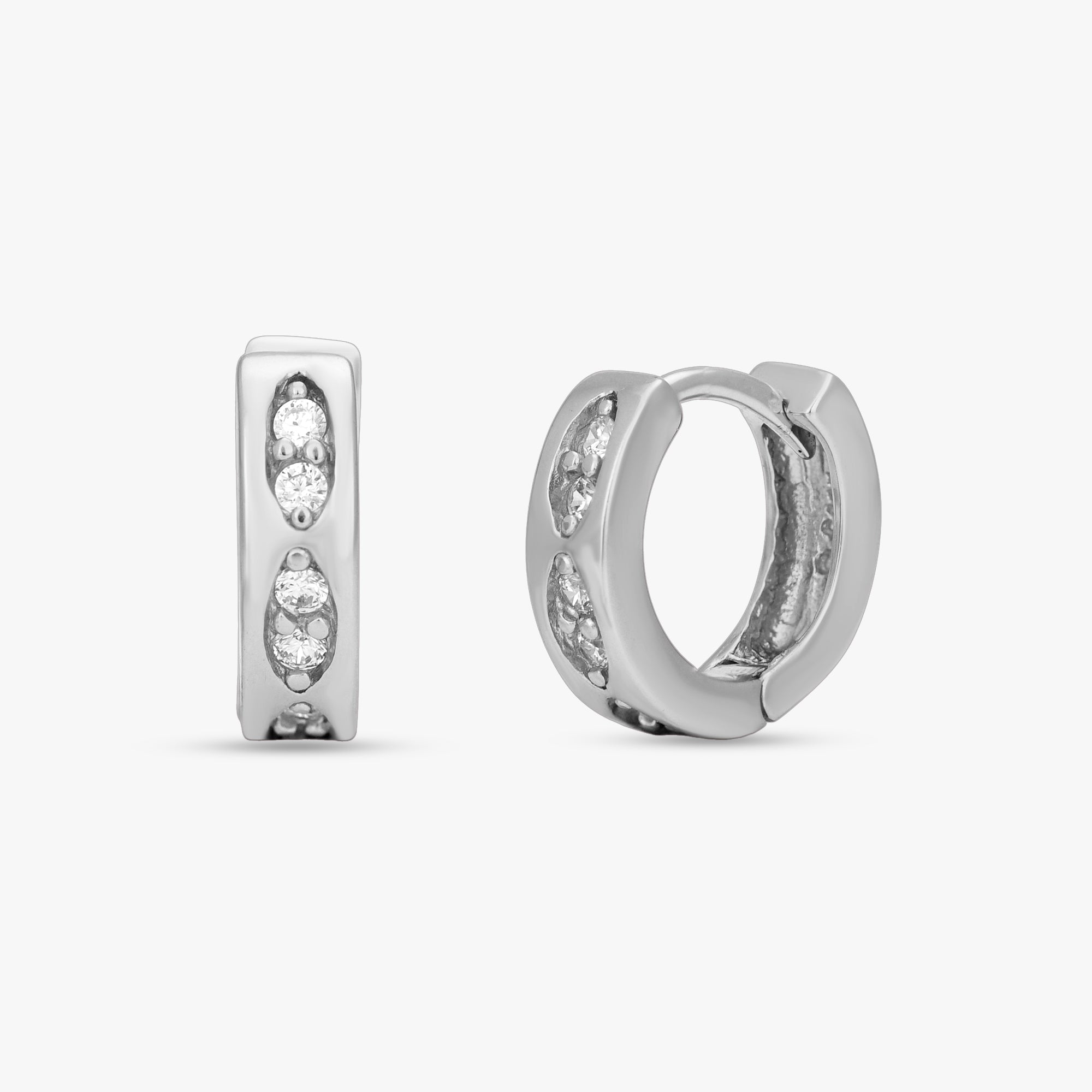 Geometric Huggie Earrings