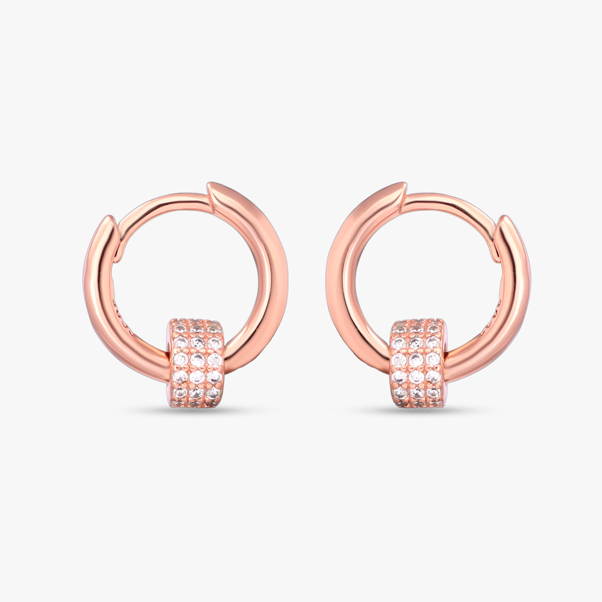 Pave Charm Huggie Earrings