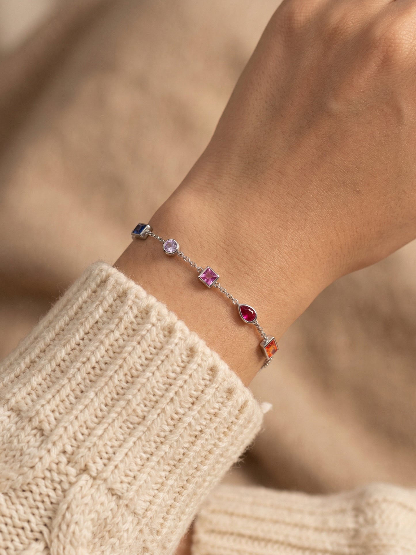 Vibrant Multi-Gemstone Bracelet