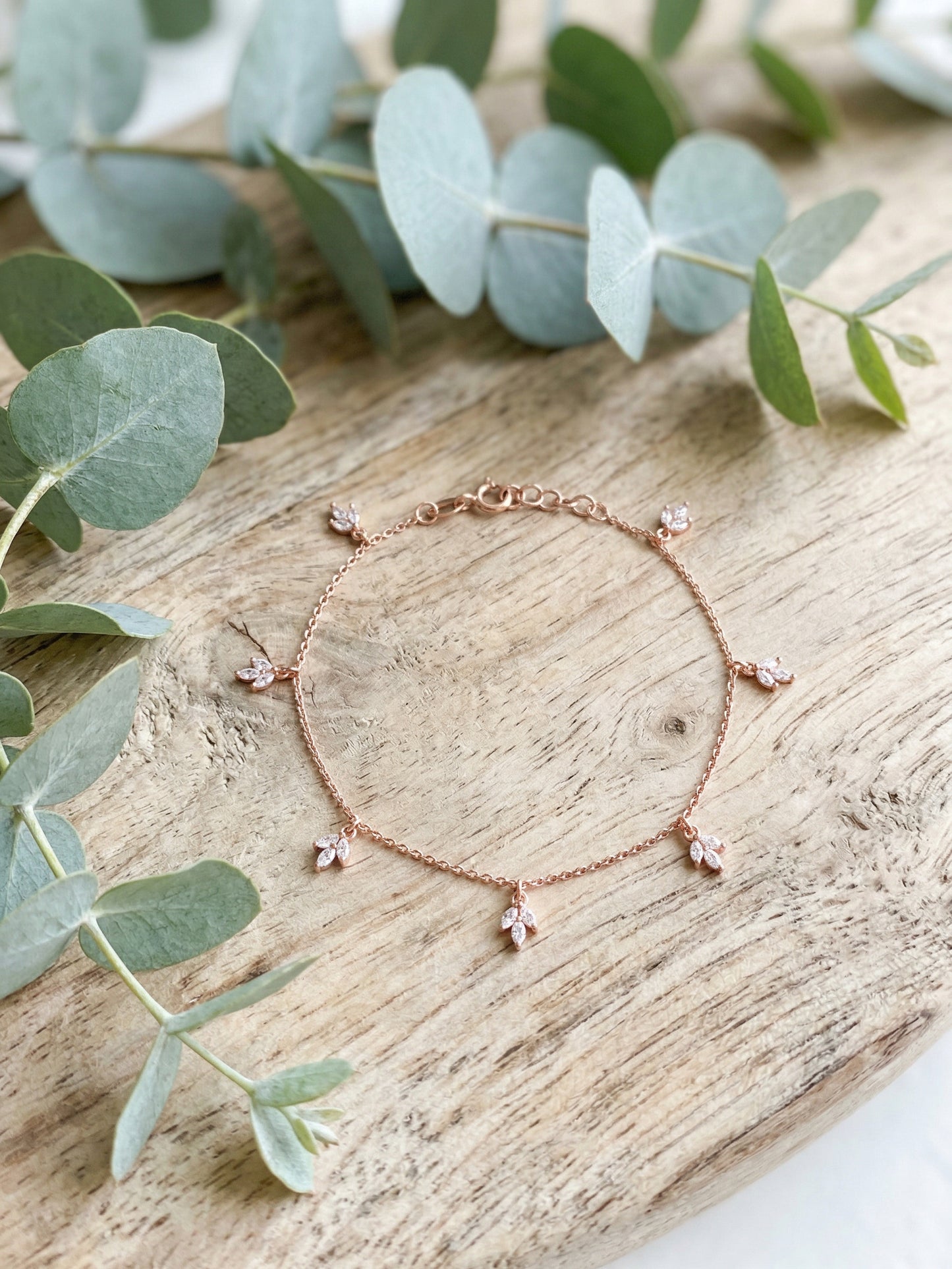 Marquise Cluster Charm Bracelet