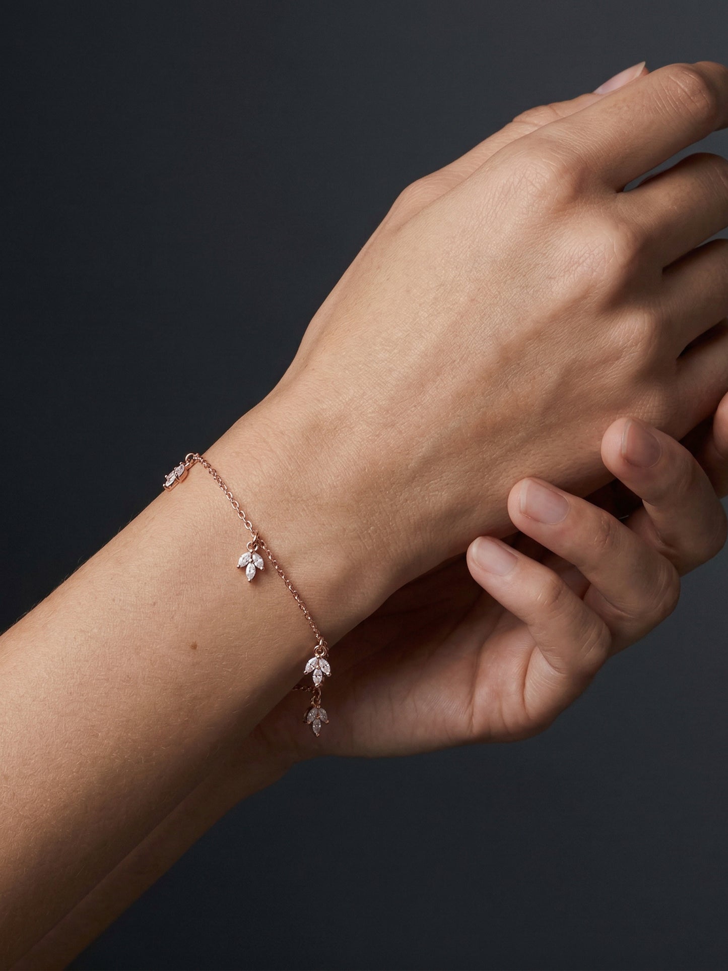 Marquise Cluster Charm Bracelet