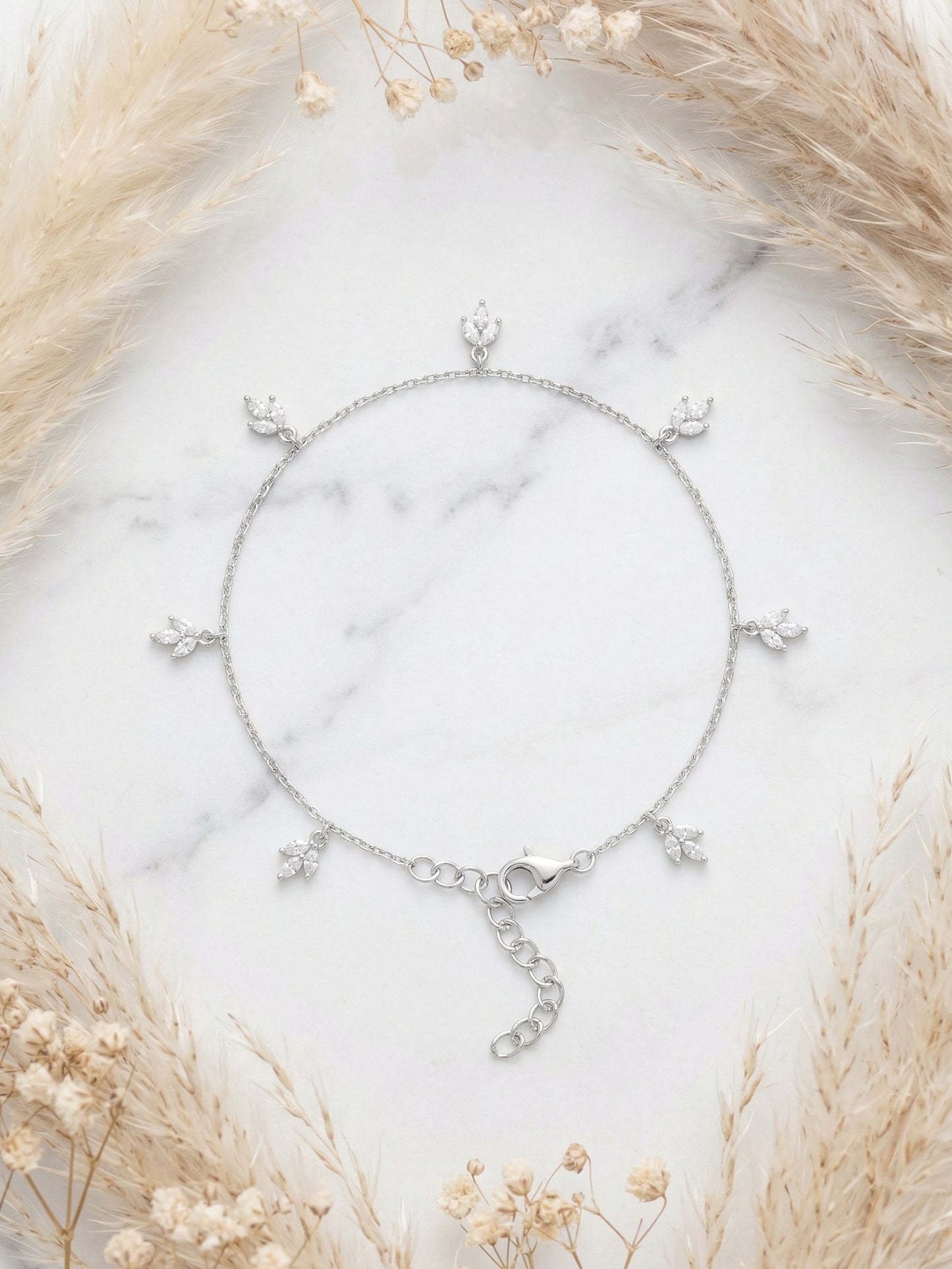 Marquise Cluster Charm Bracelet