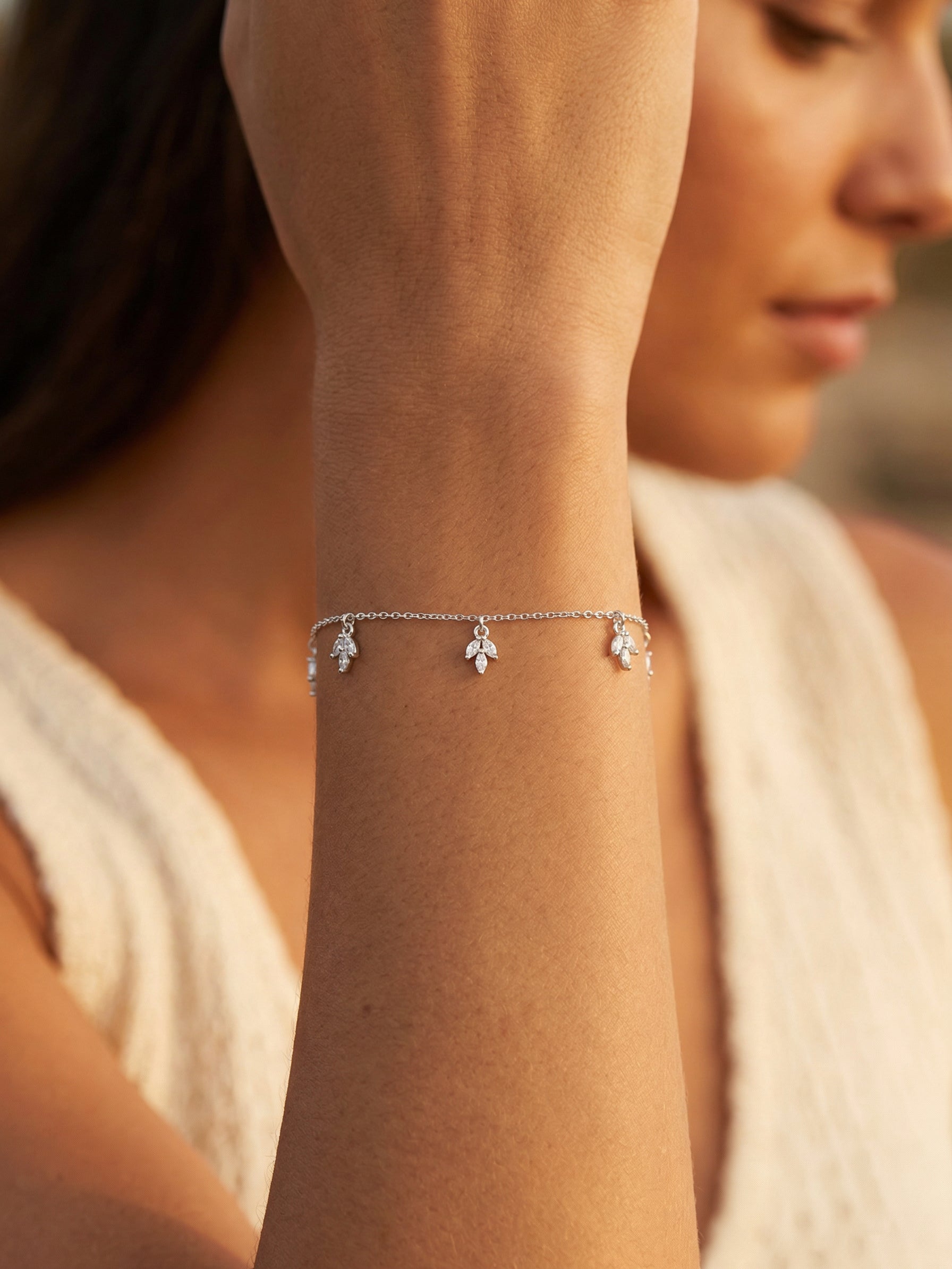 Marquise Cluster Charm Bracelet