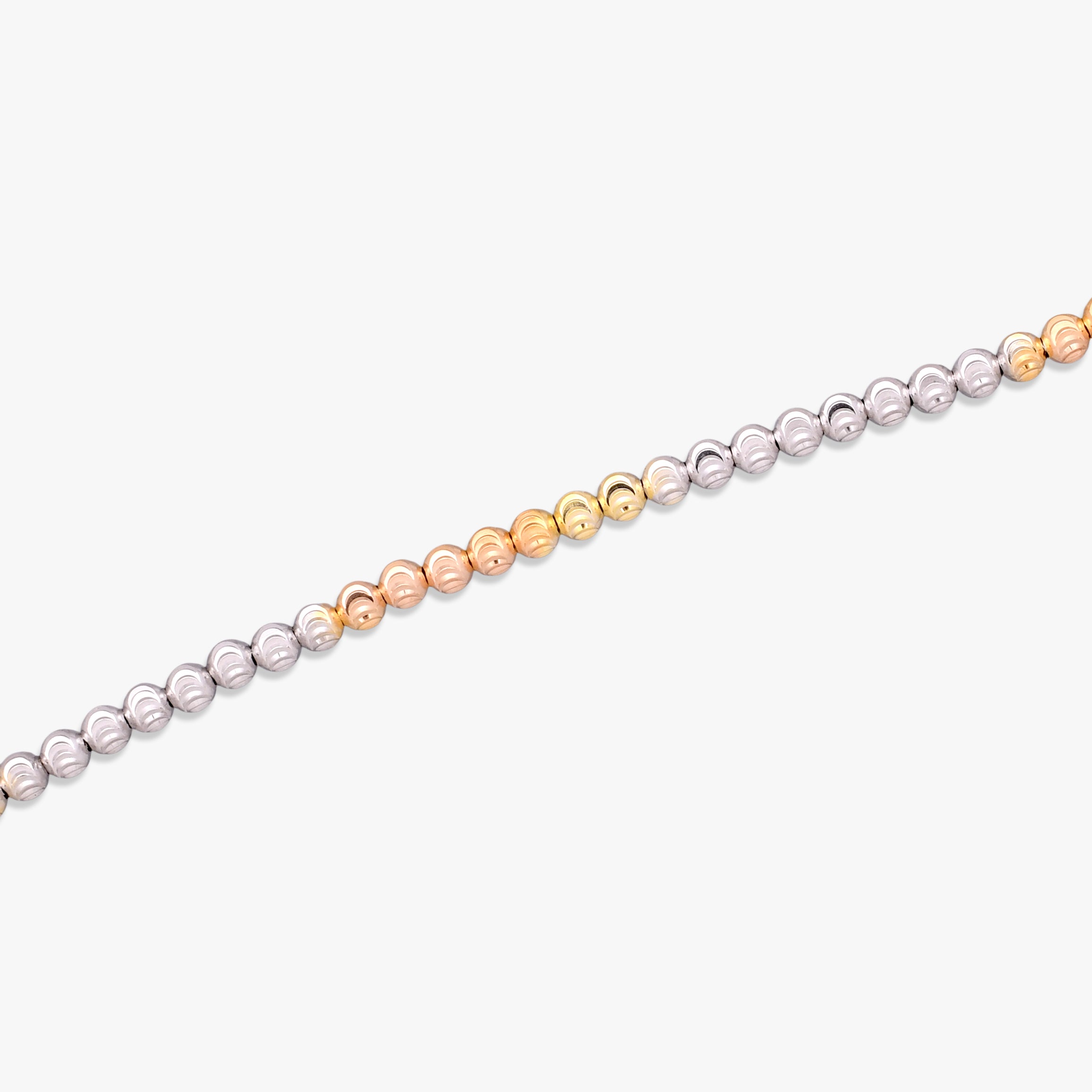 Tri-Color Moon-Cut Bracelet