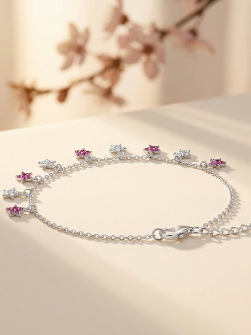 Load image 1 in gallery view. Celestial Pink Star Bracelet