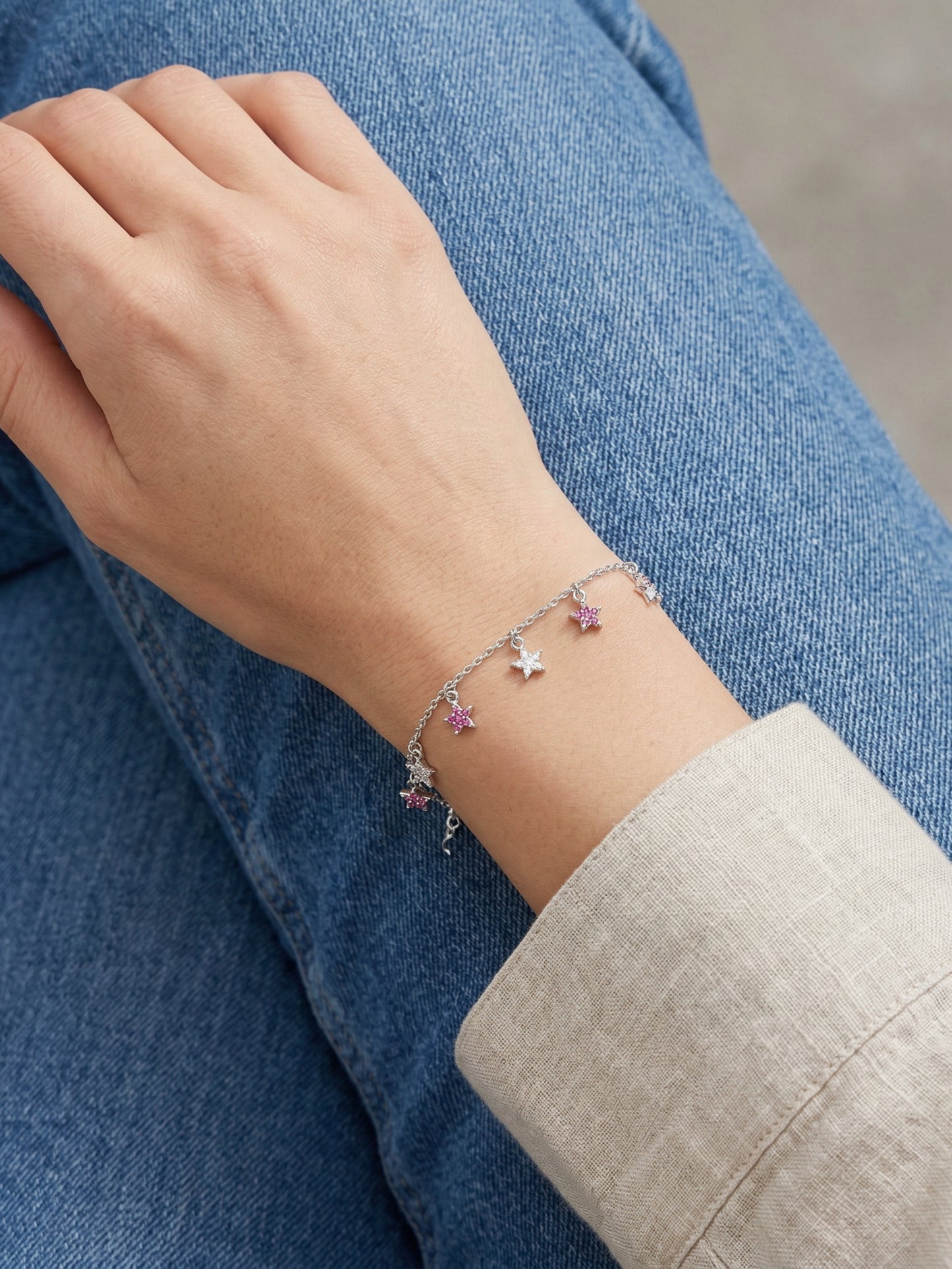 Celestial Pink Star Bracelet