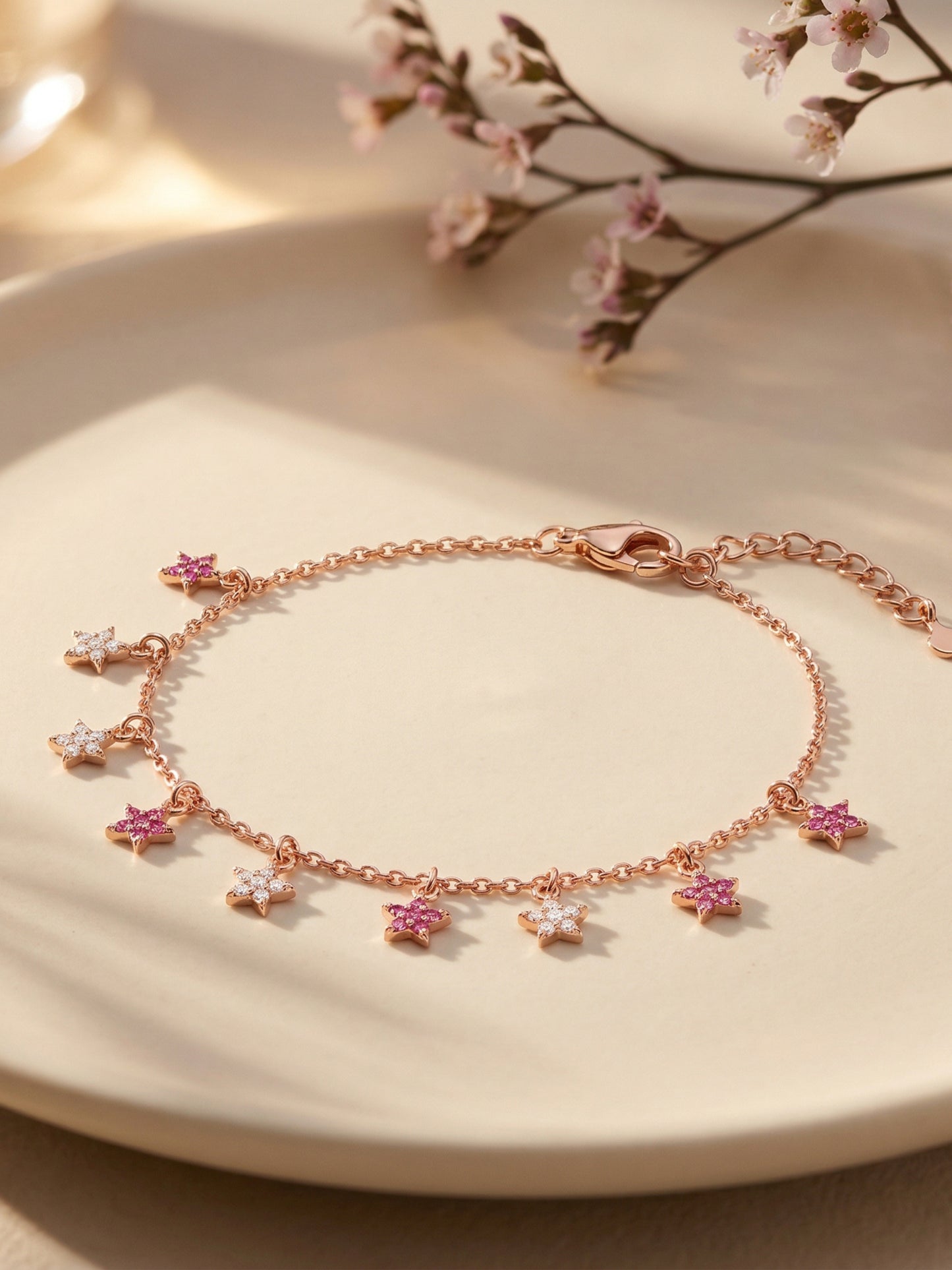 Celestial Pink Star Bracelet