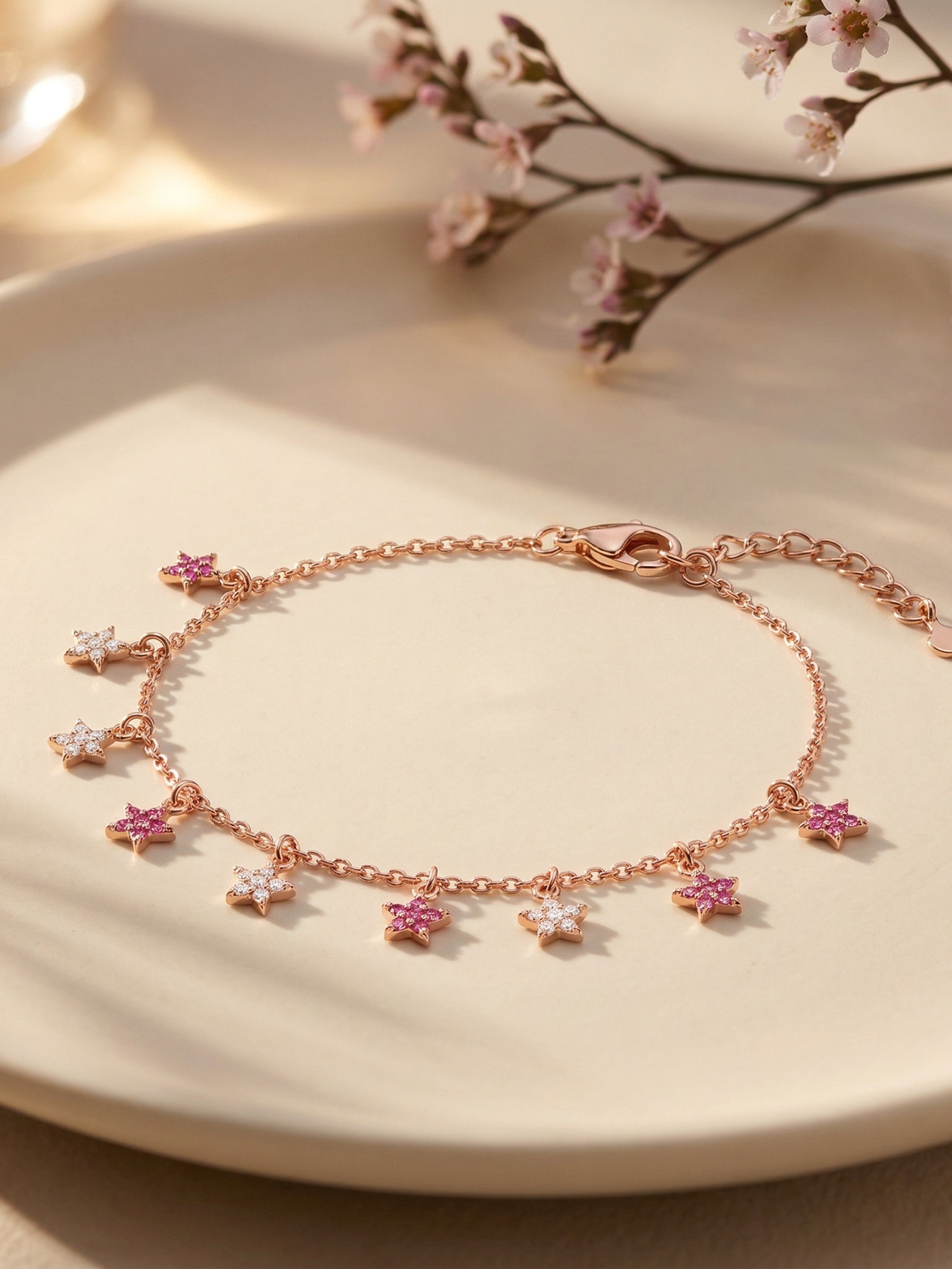 Celestial Pink Star Bracelet