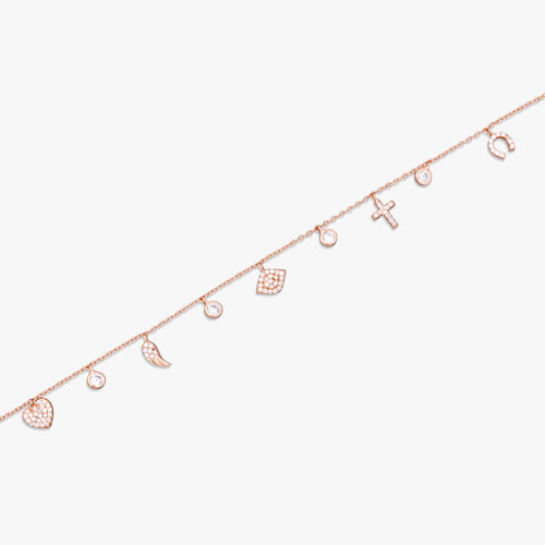 Load image 1 in gallery view. Multi-Charm Dangle Bracelet