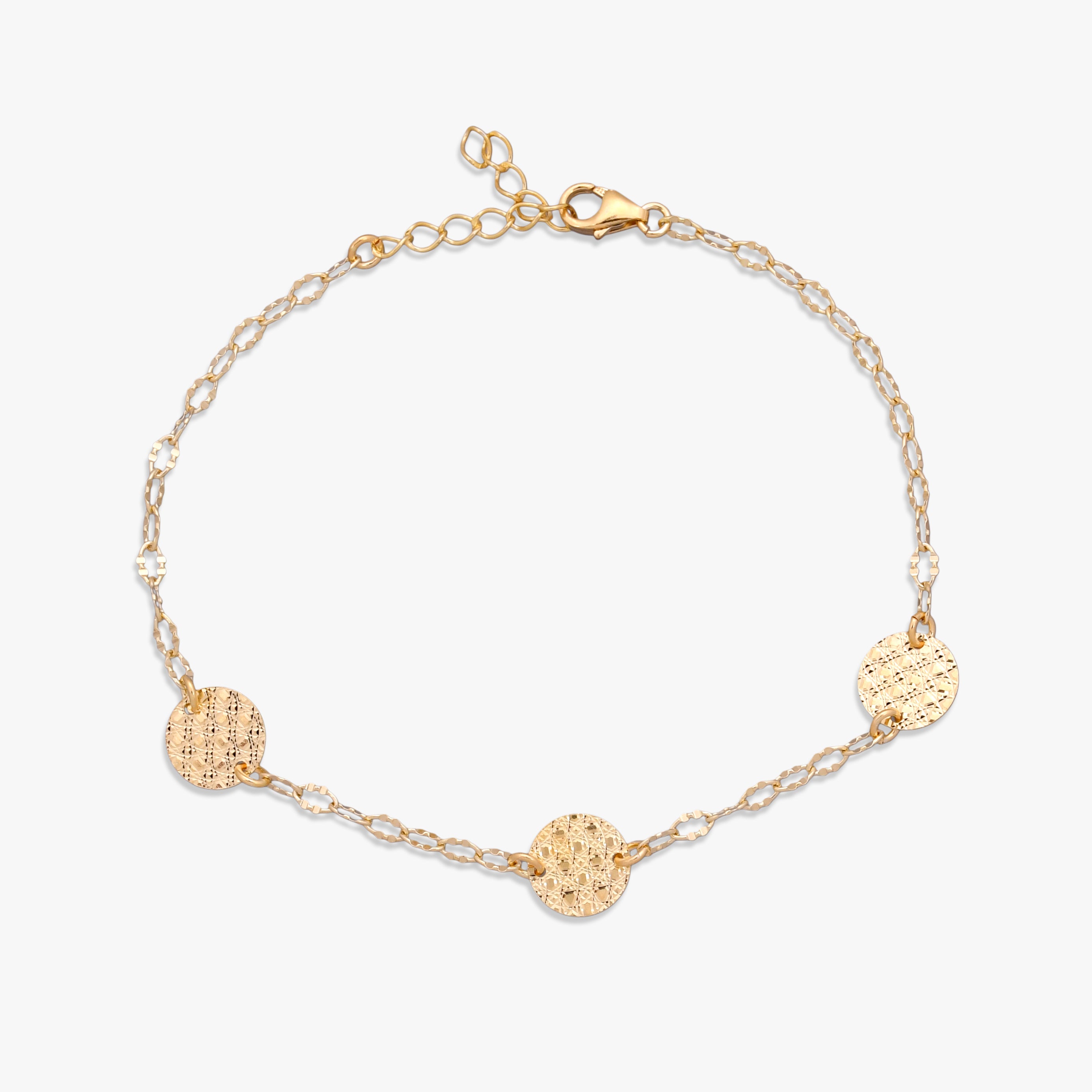 Silver Bead Charm Bracelet