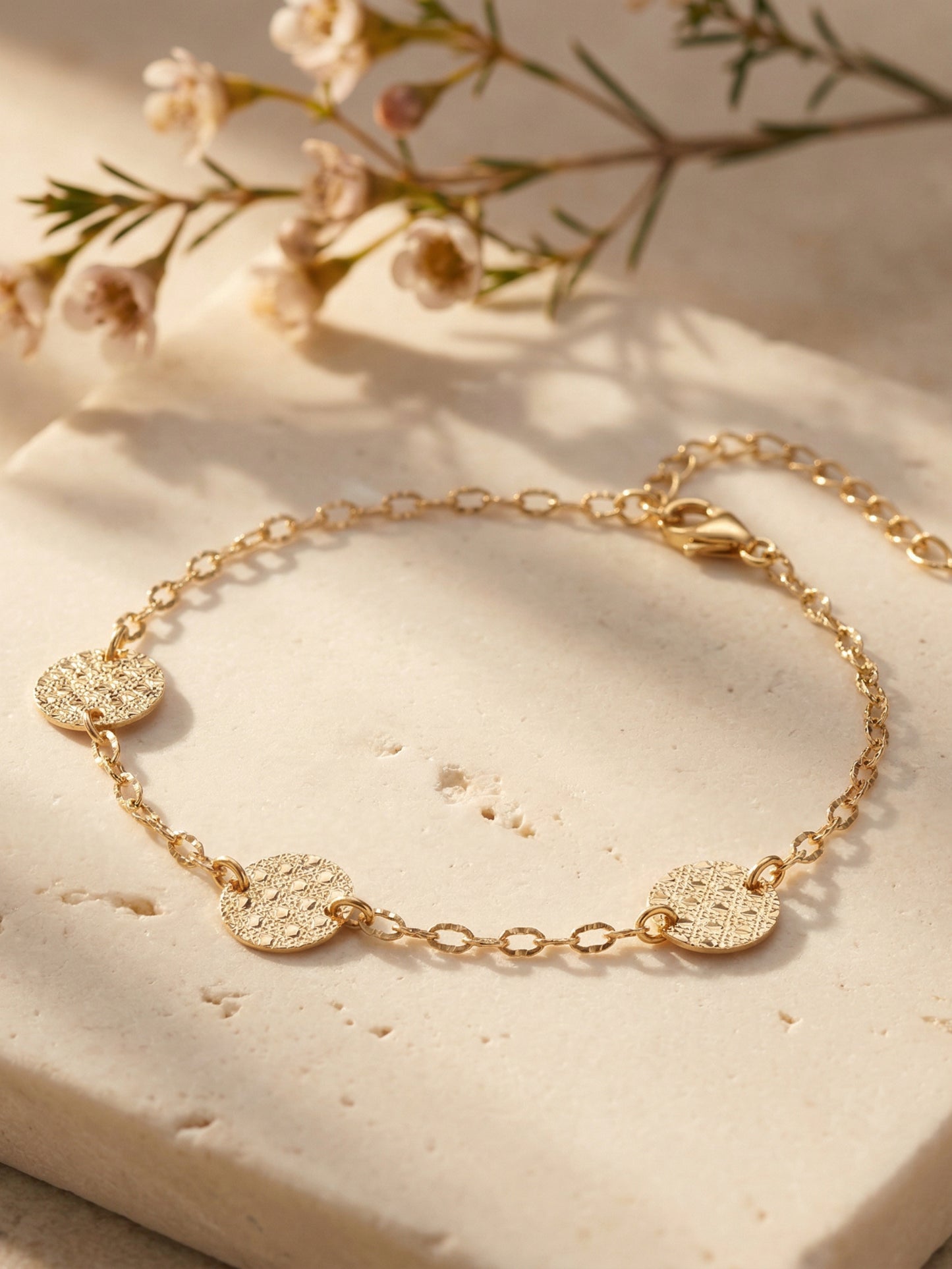 Silver Bead Charm Bracelet