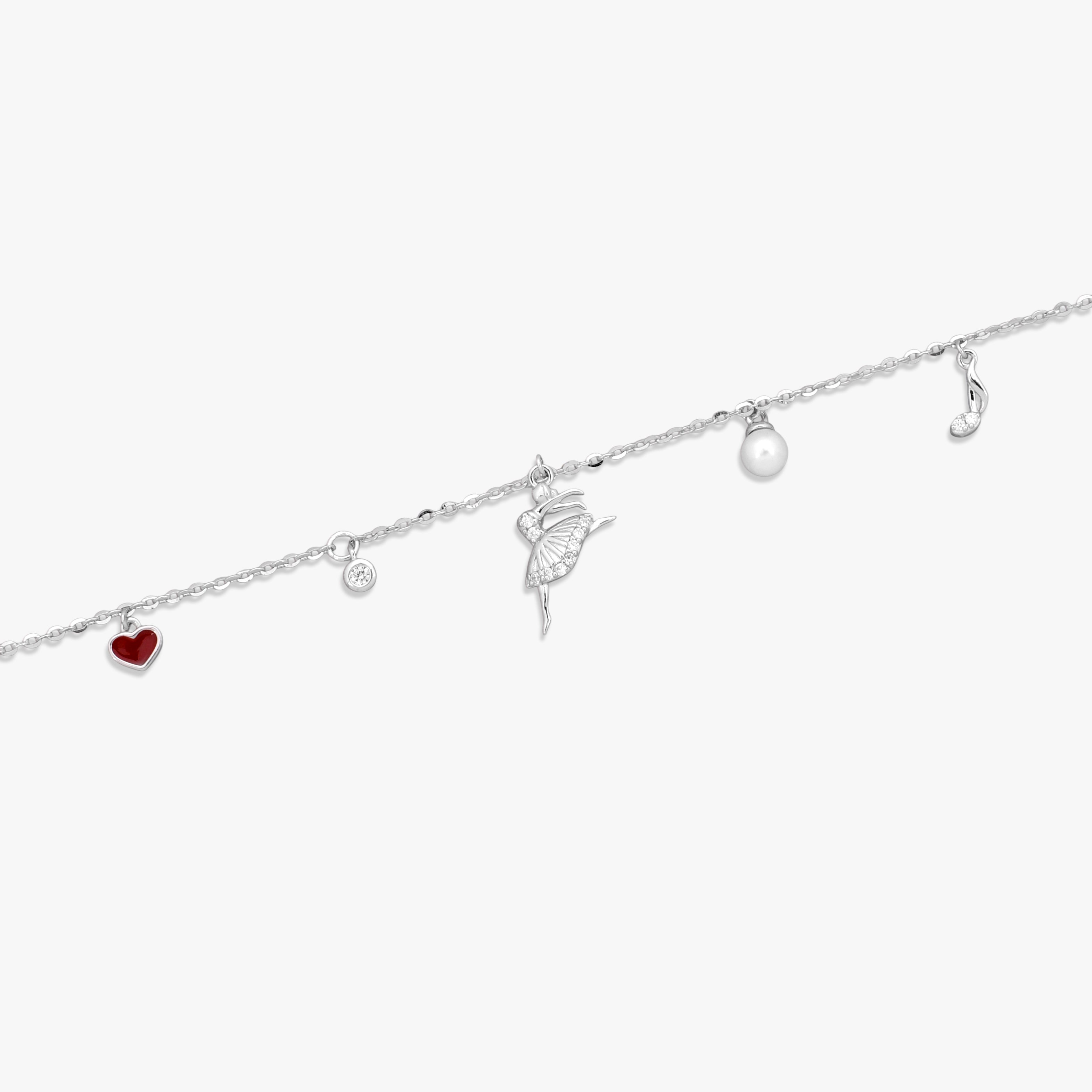 Elegant Ballerina Charm Bracelet