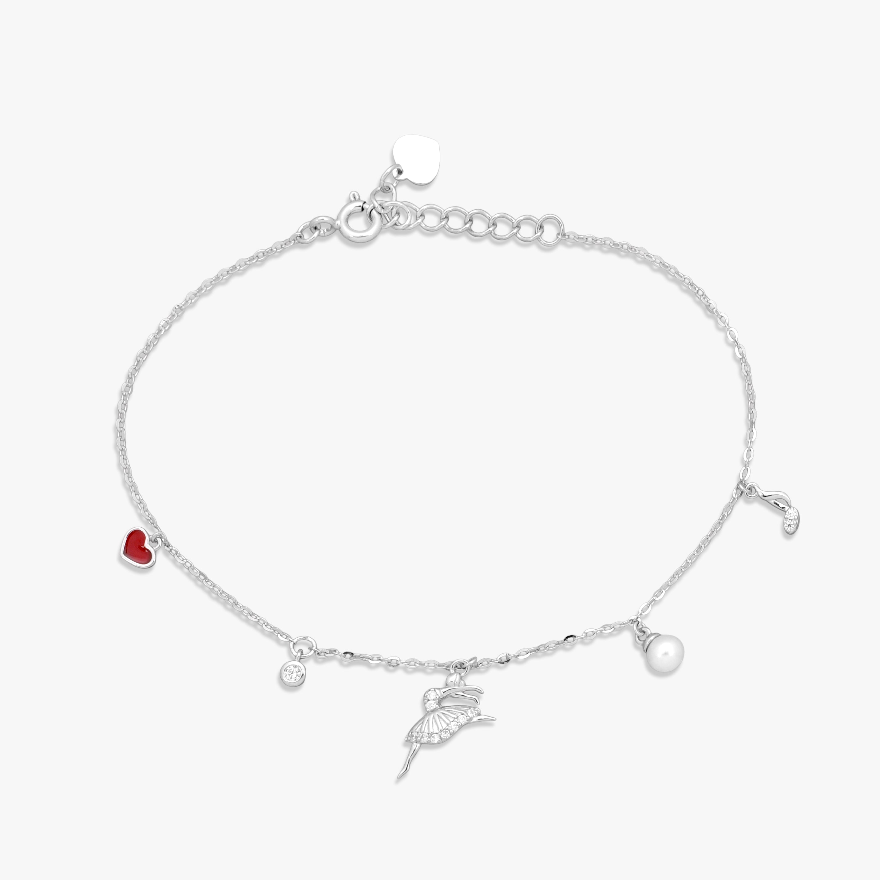 Elegant Ballerina Charm Bracelet