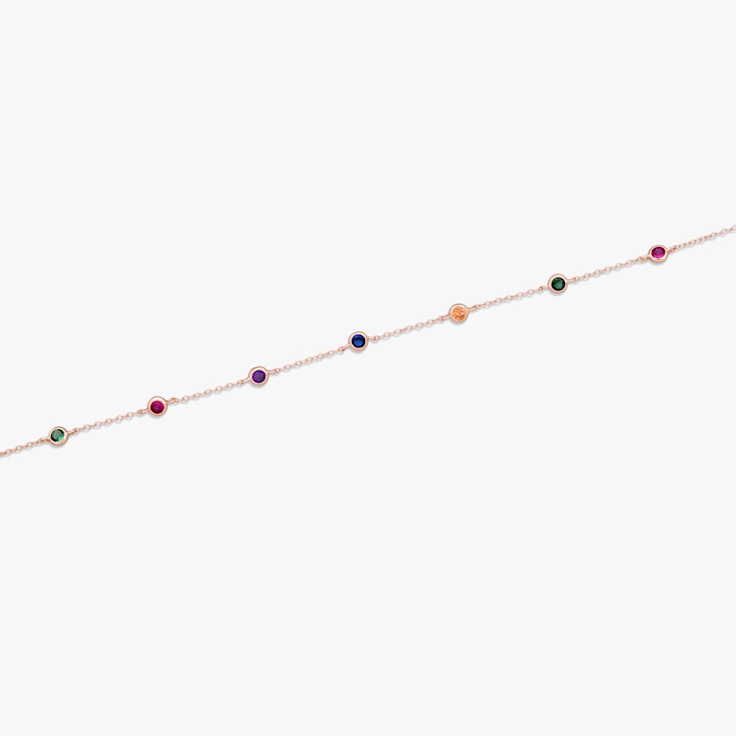 Multi-Gemstone Chain Bracelet