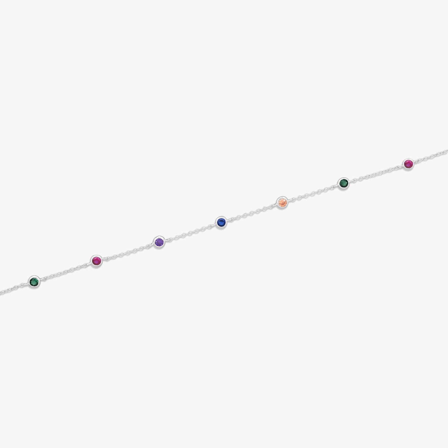 Multi-Gemstone Chain Bracelet