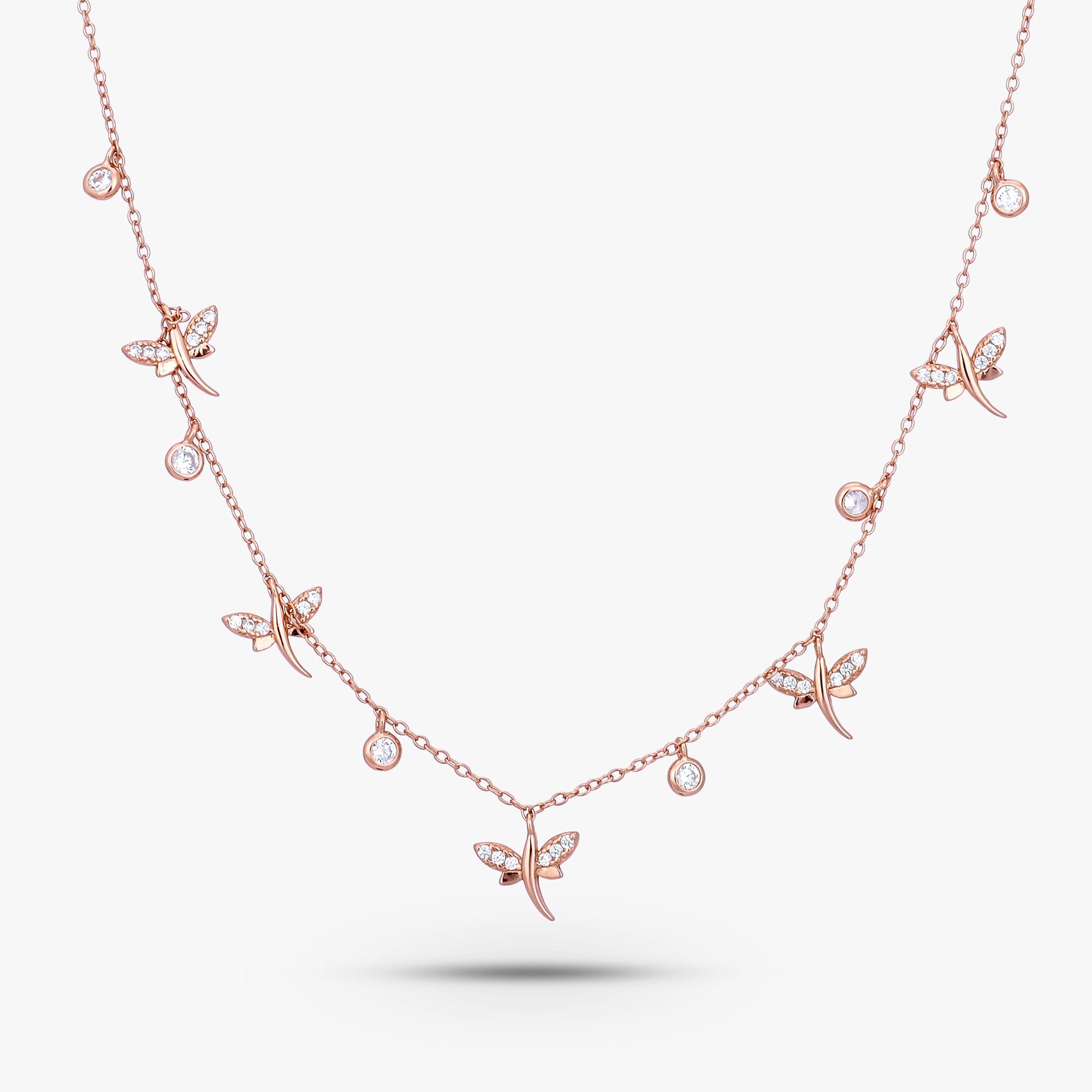 Graduated Teardrop Cluster Silver Chain