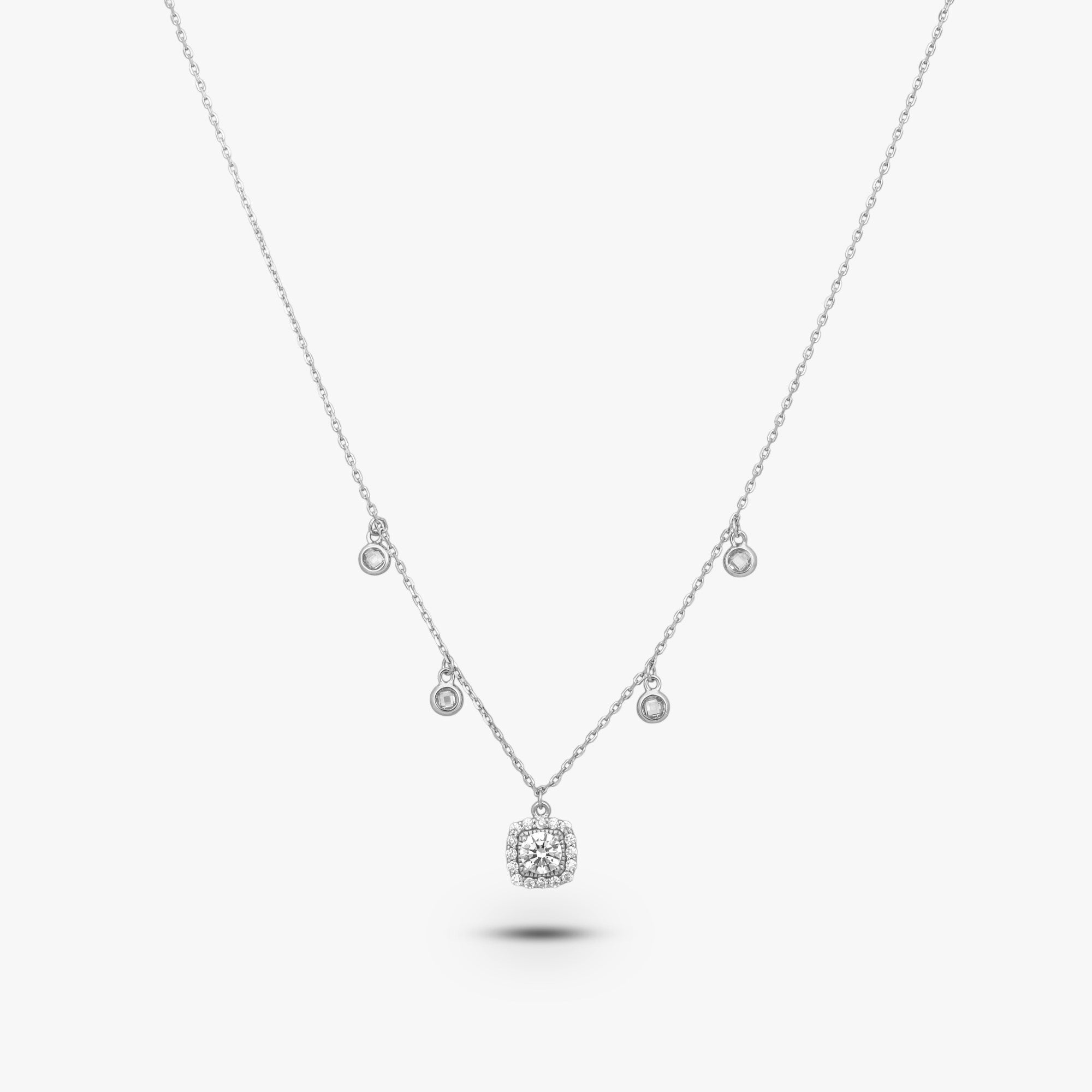 Shimmering Geometric Droplet Pendant