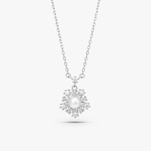 Load image 1 in gallery view. Snowflake Halo Pearl Set