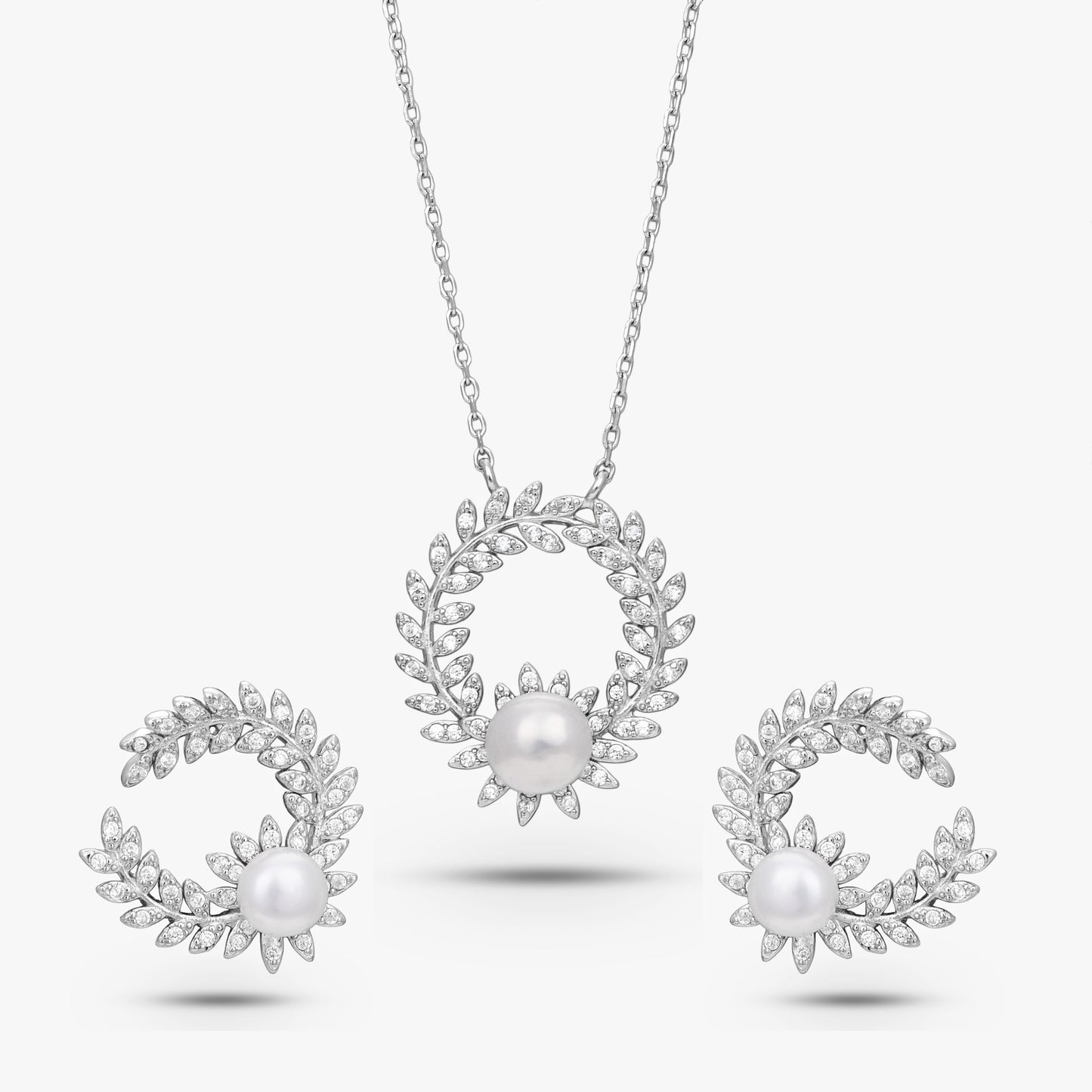 Frosted Pearl Halo Set