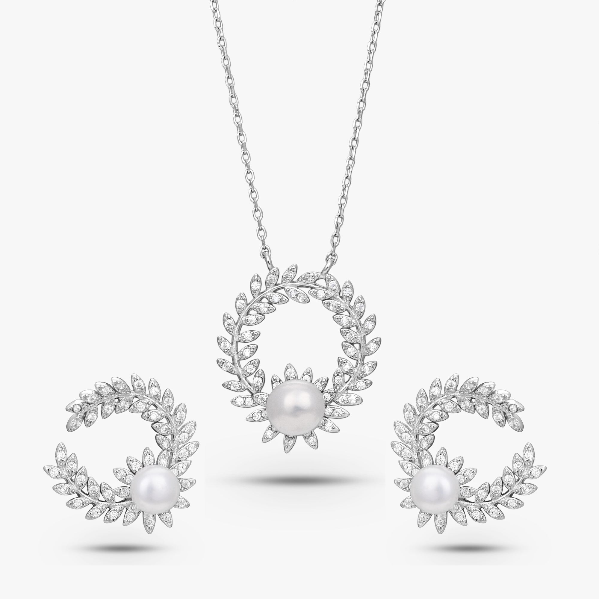 Frosted Pearl Halo Set