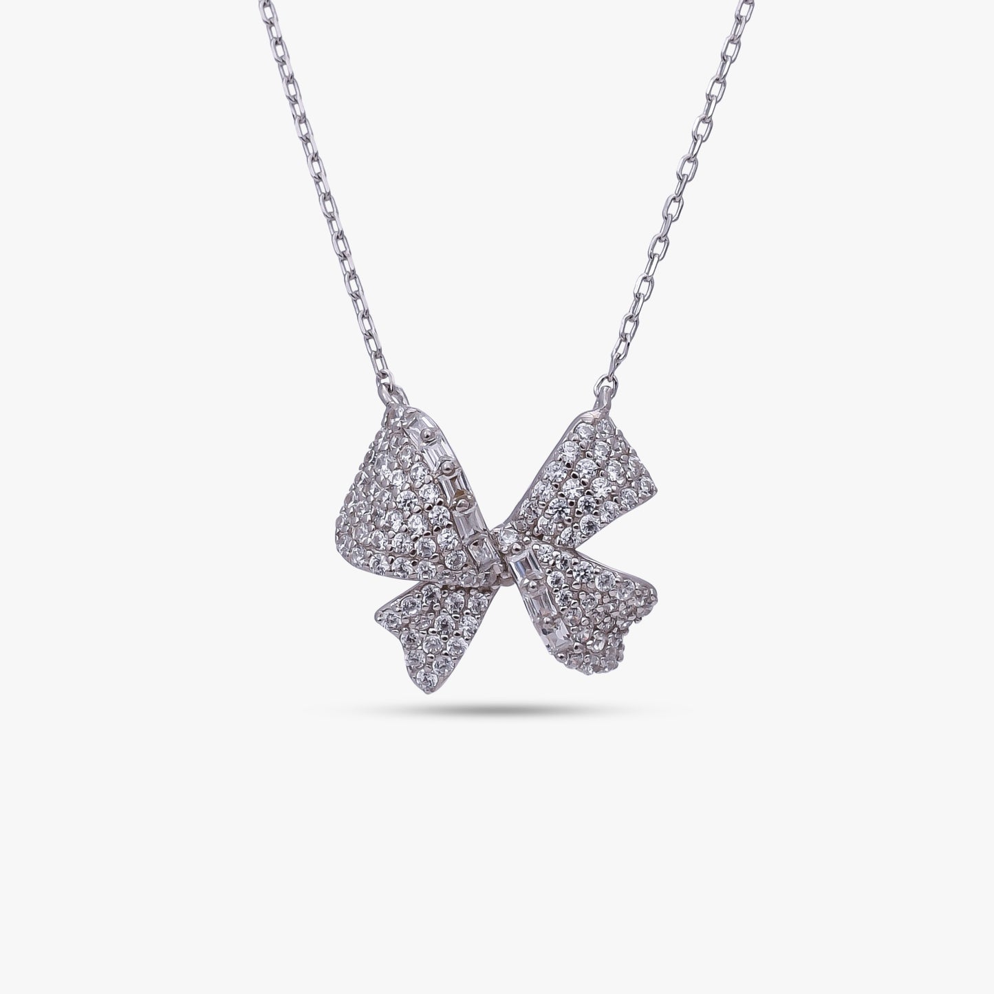 Sterling Ribbon Bow Set