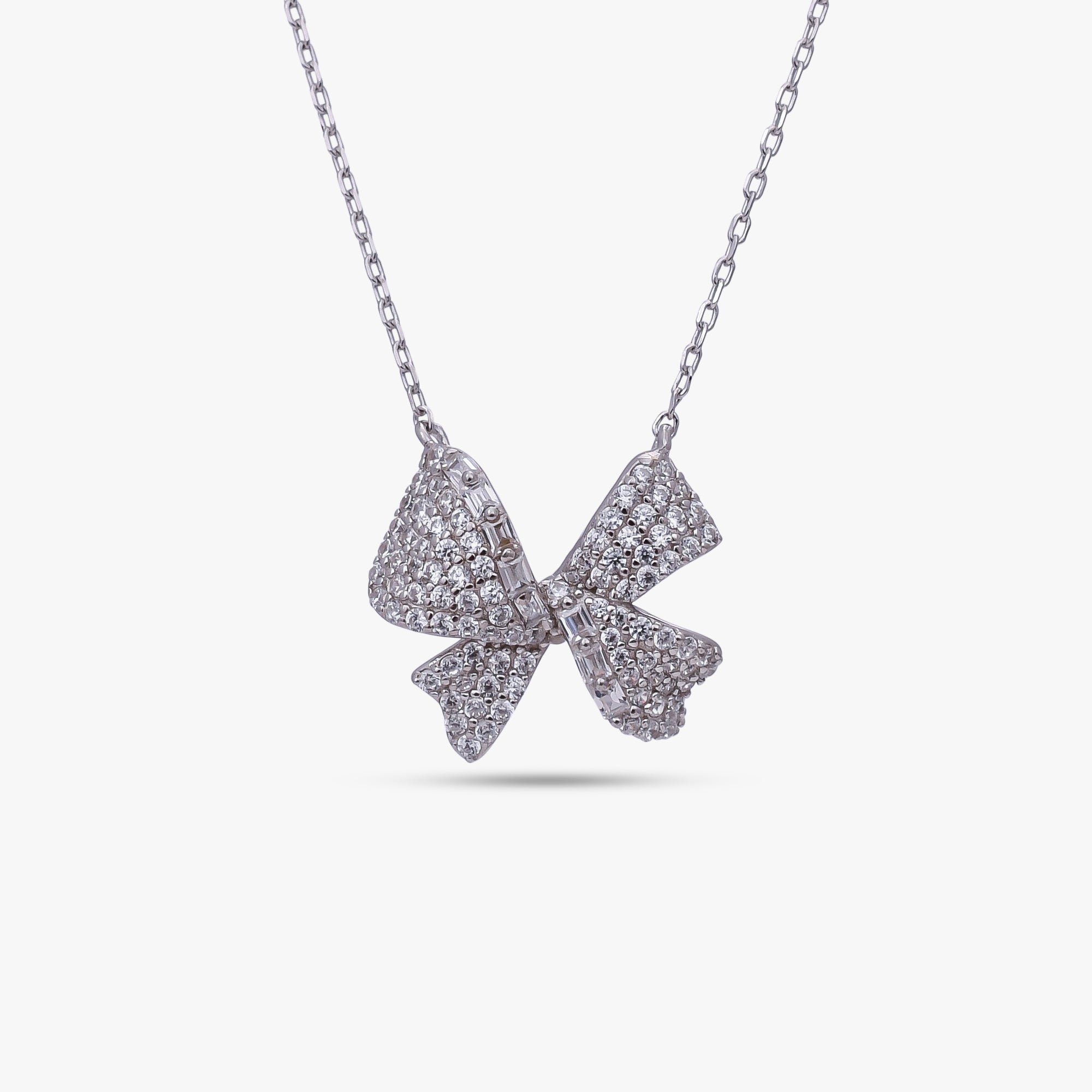 Sterling Ribbon Bow Set
