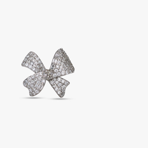 Load image 1 in gallery view. Sterling Ribbon Bow Set