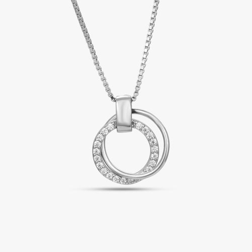 Load image 1 in gallery view. Eternal Circle Diamond Pendant