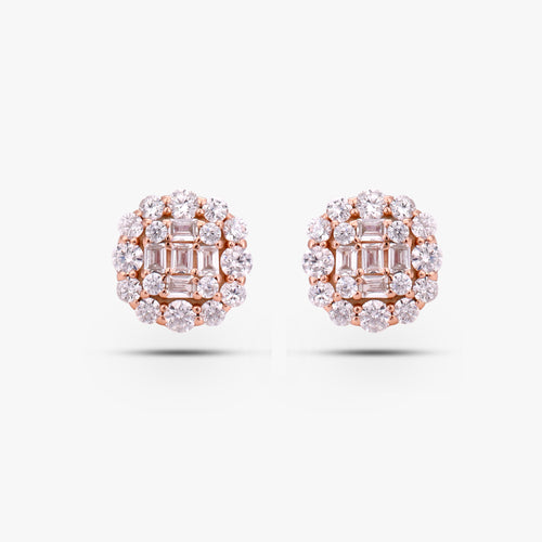 Load image 1 in gallery view. Rose Radiance Statement Studs