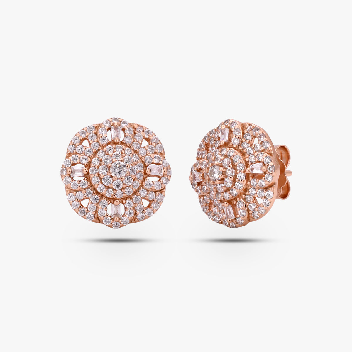 Silver Blossom Cluster Earrings