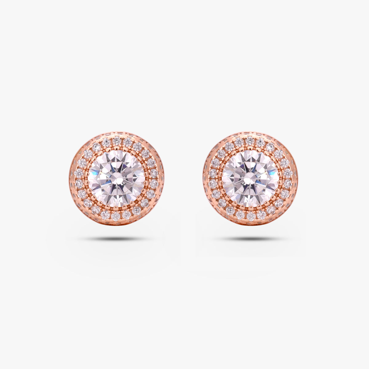 The Rose Blush Halo Studs