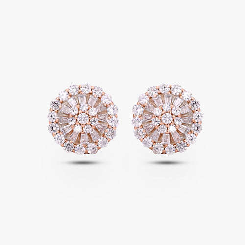Load image 1 in gallery view. Radiant Rose Grand Cluster Studs