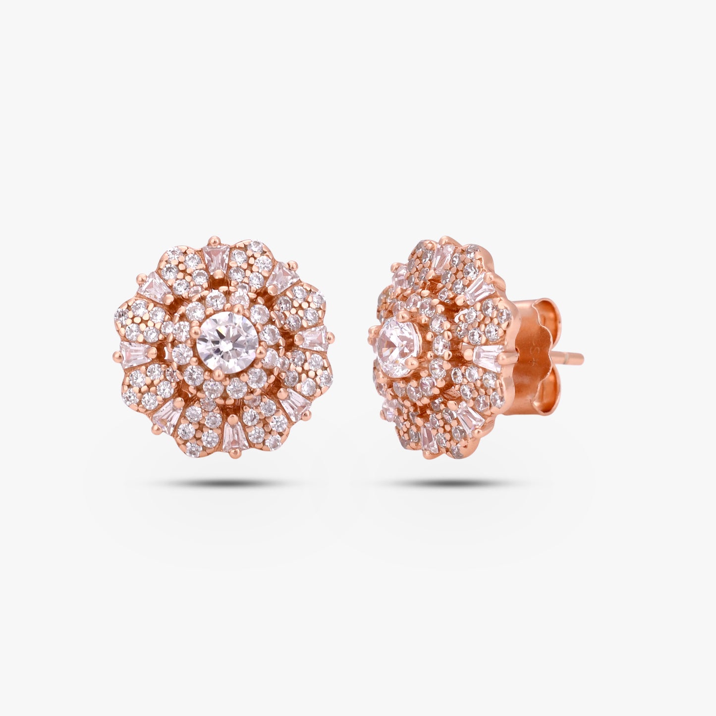 Stellar Halo Solitaire Earrings