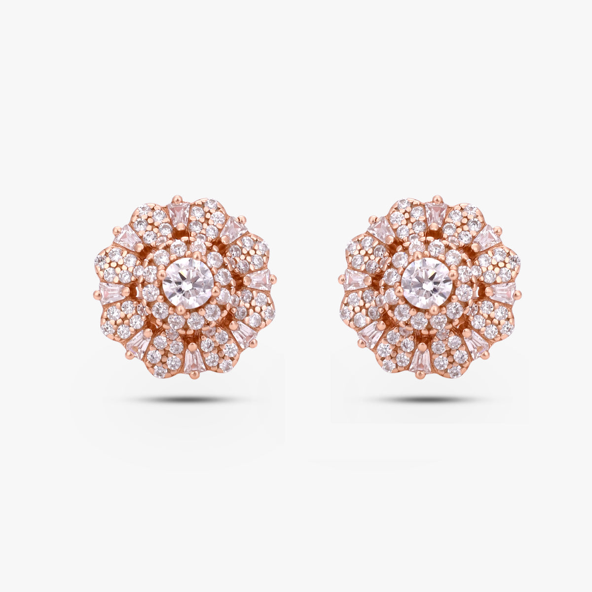 Stellar Halo Solitaire Earrings