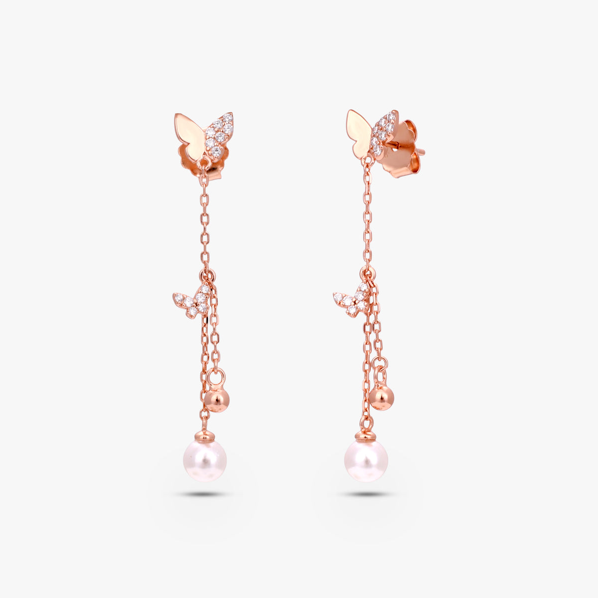 Fluttering Grace Chain Earrings