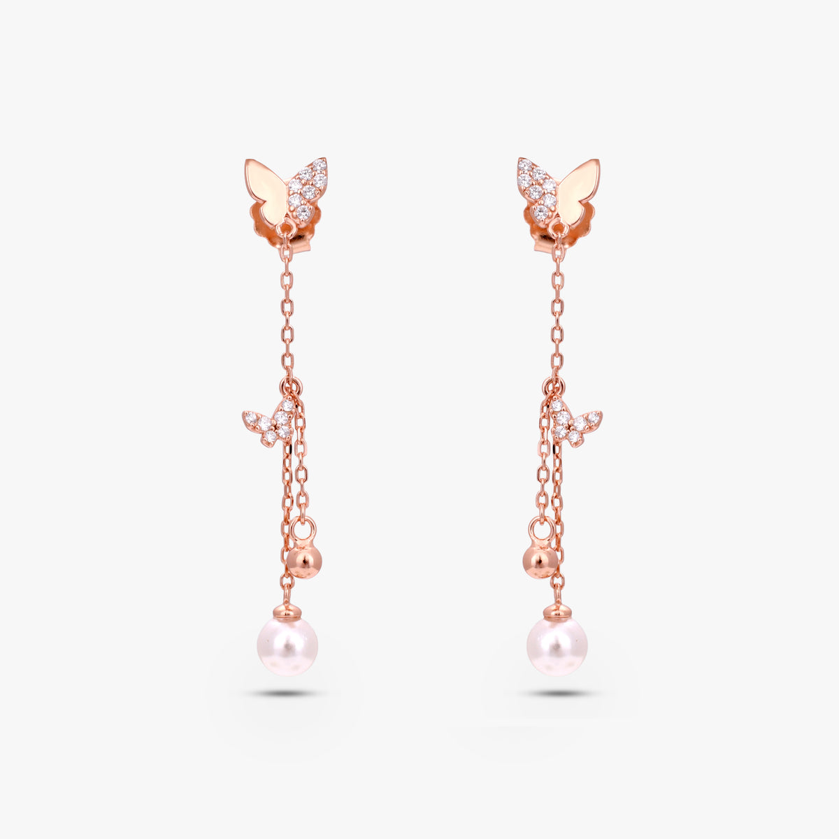 Fluttering Grace Chain Earrings